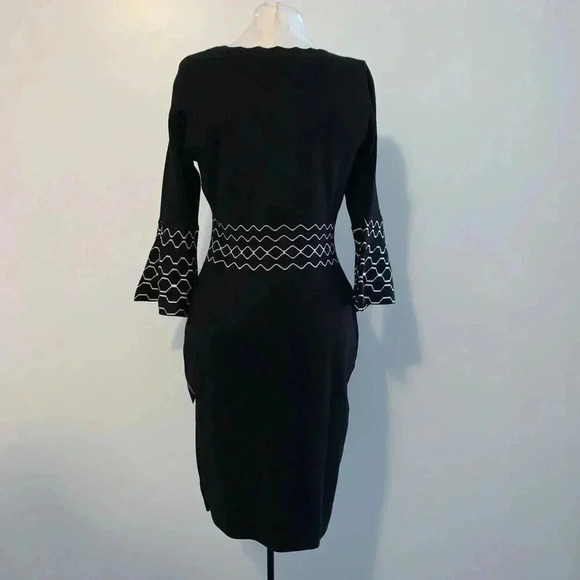 Nicole Leonard Scalloped Neck Sweater Dress - Picture 7 of 9
